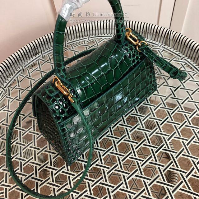 Balenciaga女包 巴黎世家新款中號鱷魚紋沙漏包 巴黎世家牛皮爆款手提包  csbl1189